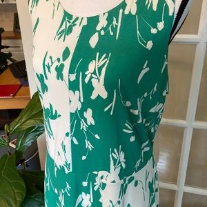 Alfani Green and White Floral Dress